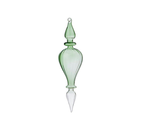 Glass Icicle Cone Green